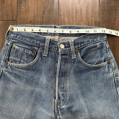 Levis 501 XX Big E True Vintage 60s Redline Denim Capri Jeans 1960s 25x24 Chop