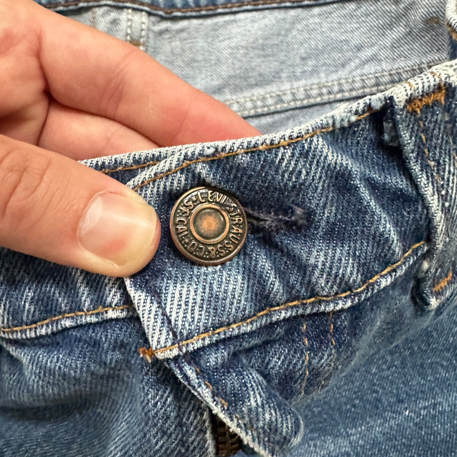 Levis 517 Vintage 90s USA Orange Tab Bootcut Flare Blue Jeans 35x30 Act 32x28