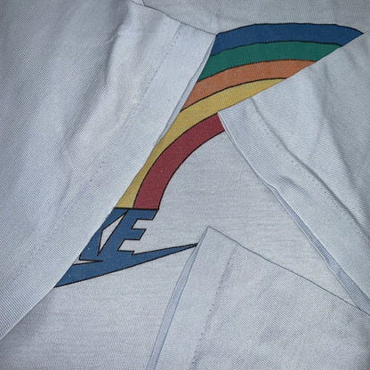 Nike Vintage T Shirt Mens L Rainbow Star Swoosh Pride Japan Geisha 80s LGBTQ
