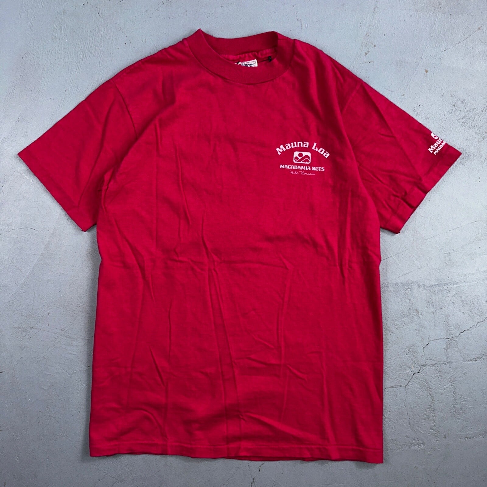 Mauna Loa Macadamia Nuts Hawaii Hanes 80s VTG T Shirt Promo Art Sun Aloha Cool
