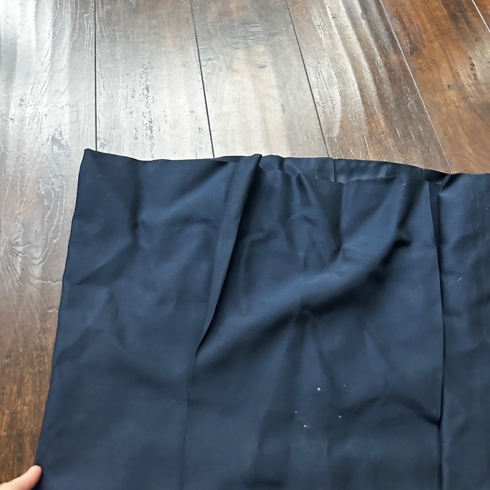 Real Vintage 1940s R & K Original Long Navy Top Button Down Dress Women's 40s