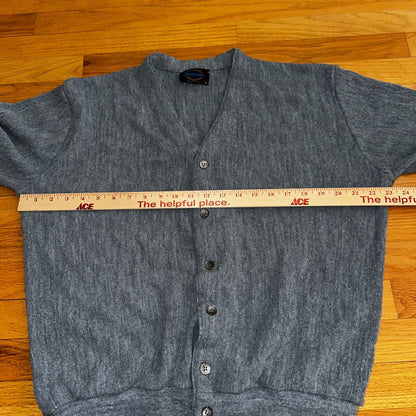 Vintage Jantzen Men’s Large Cardigan Gray Sweater Kurt Cobain 1980s 80s Rare