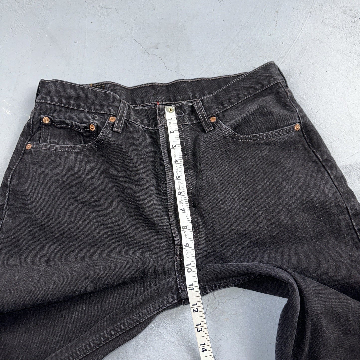 Levis 501 Vintage 90s Y2K XX Straight Leg Jeans Black Dark Wash 34x30 Act 32x25