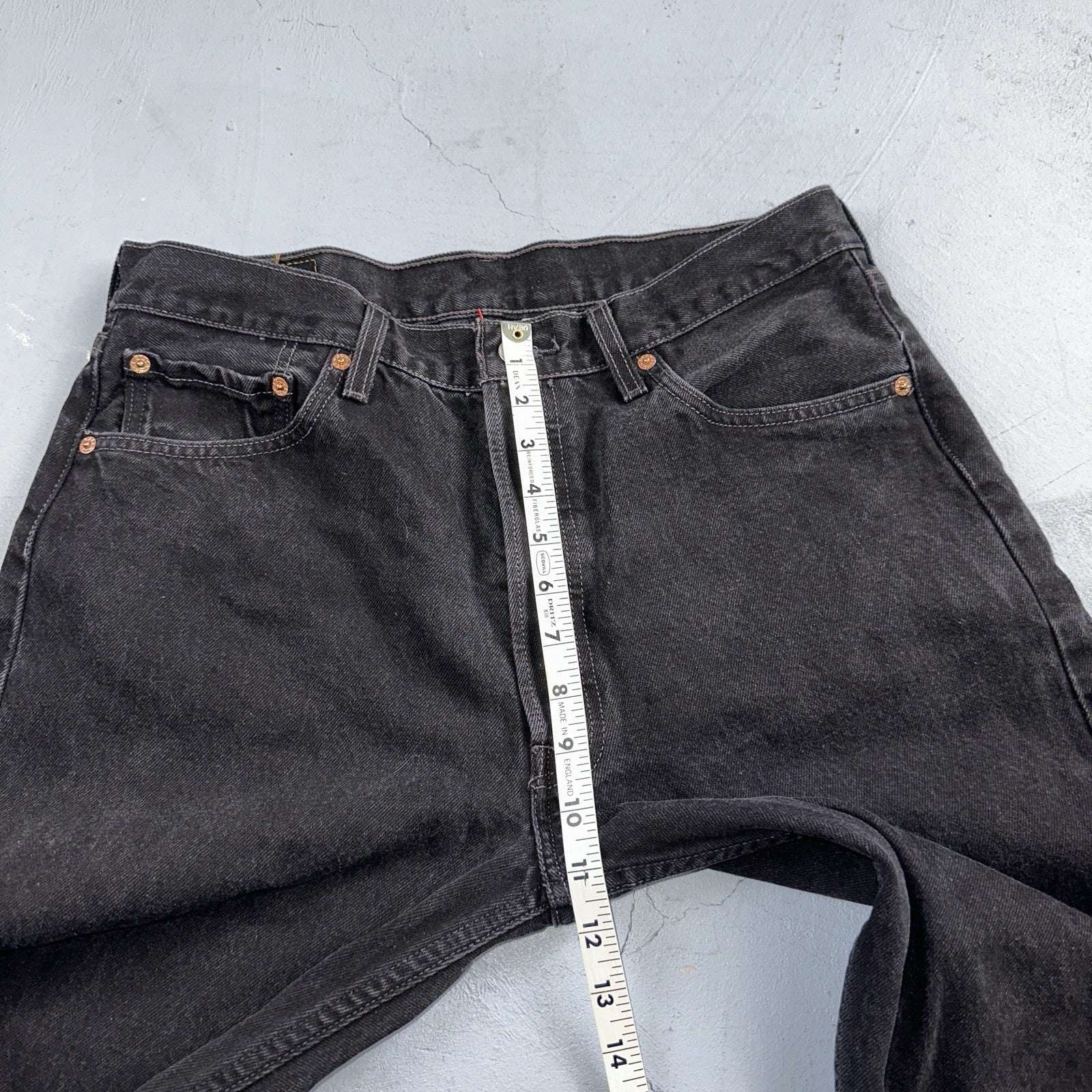 Levis 501 Vintage 90s Y2K XX Straight Leg Jeans Black Dark Wash 34x30 Act 32x25