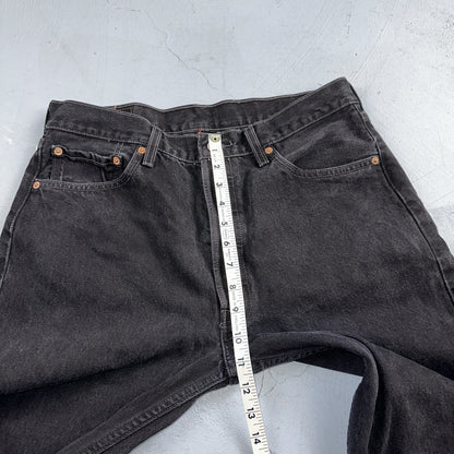 Levis 501 Vintage 90s Y2K XX Straight Leg Jeans Black Dark Wash 34x30 Act 32x25