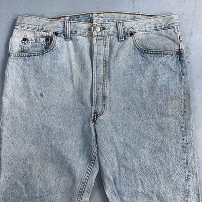 Levis 501 Vintage 90s USA XX Straight Leg Jeans Blue Light Wash 40x32 Act 38x31