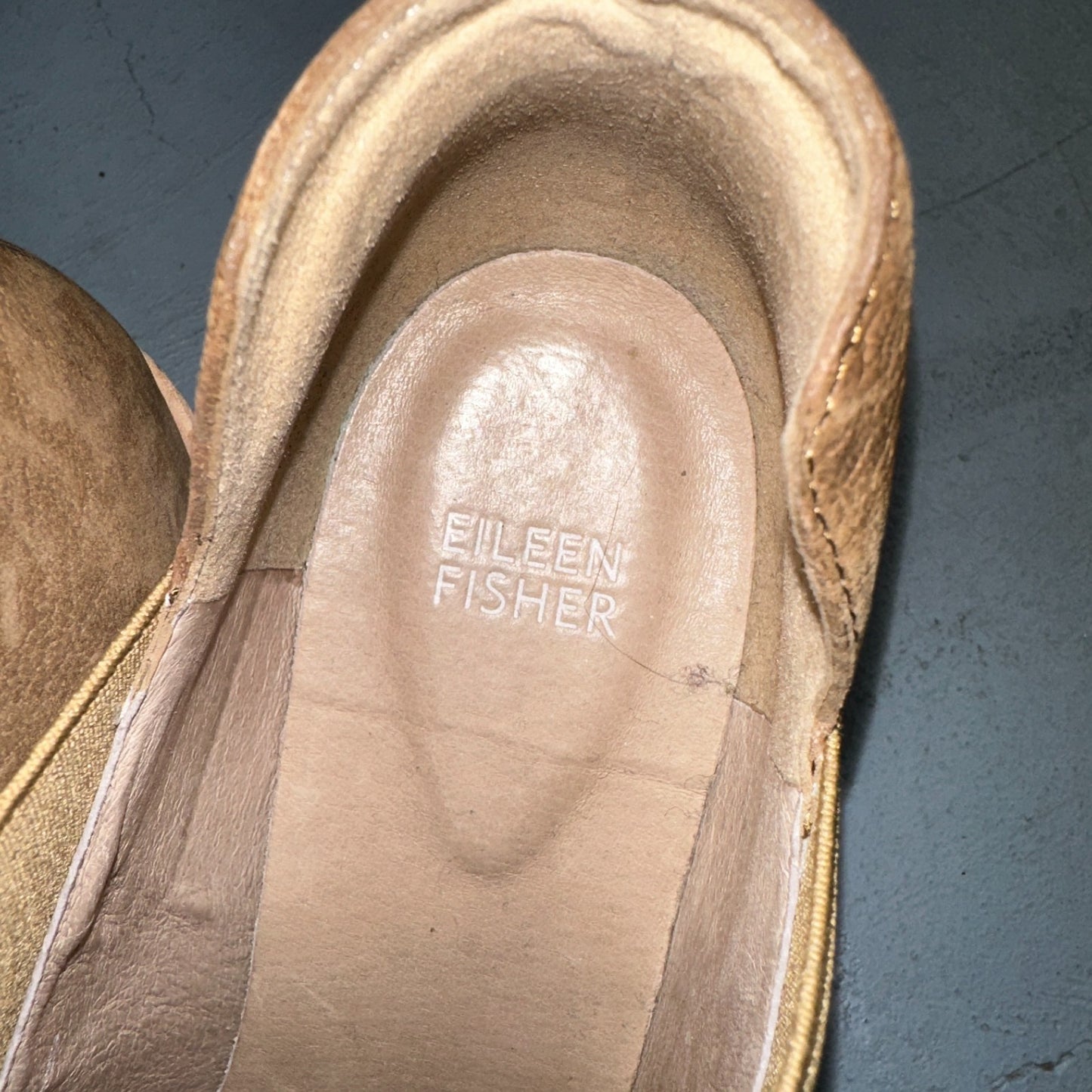 Eileen Fisher Vero Cuoio Evan Tan Soft Leather Ankle Booties Boots Size 9.5