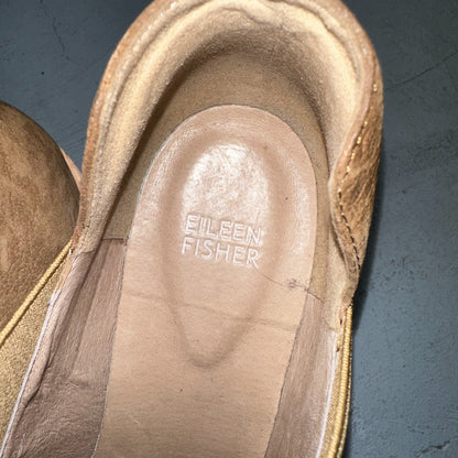 Eileen Fisher Vero Cuoio Evan Tan Soft Leather Ankle Booties Boots Size 9.5