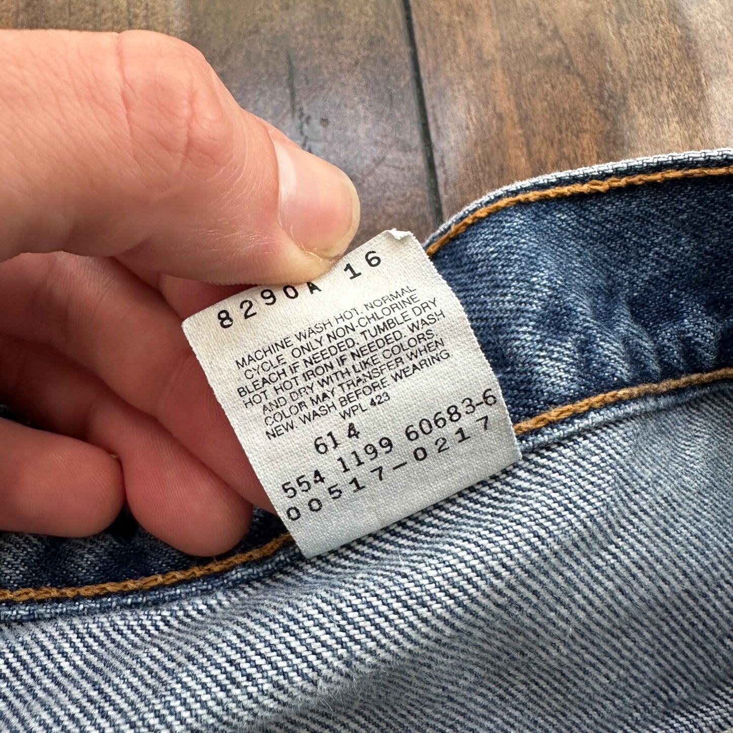 Levis 517 Vintage 90s USA Orange Tab Bootcut Flare Blue Jeans 38x32 Act 35x30