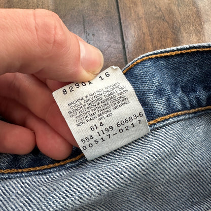 Levis 517 Vintage 90s USA Orange Tab Bootcut Flare Blue Jeans 38x32 Act 35x30