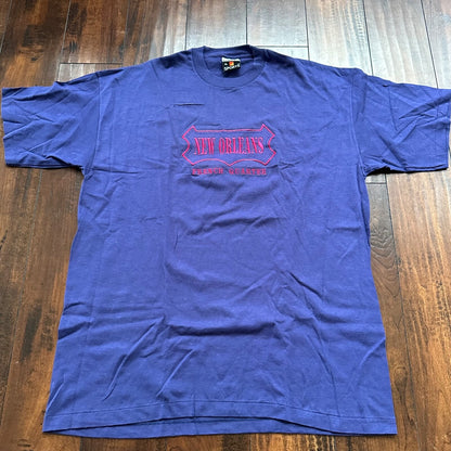 New Orleans Purple Vintage T Shirt 90s Single Stitch Travel USA Cool Basic