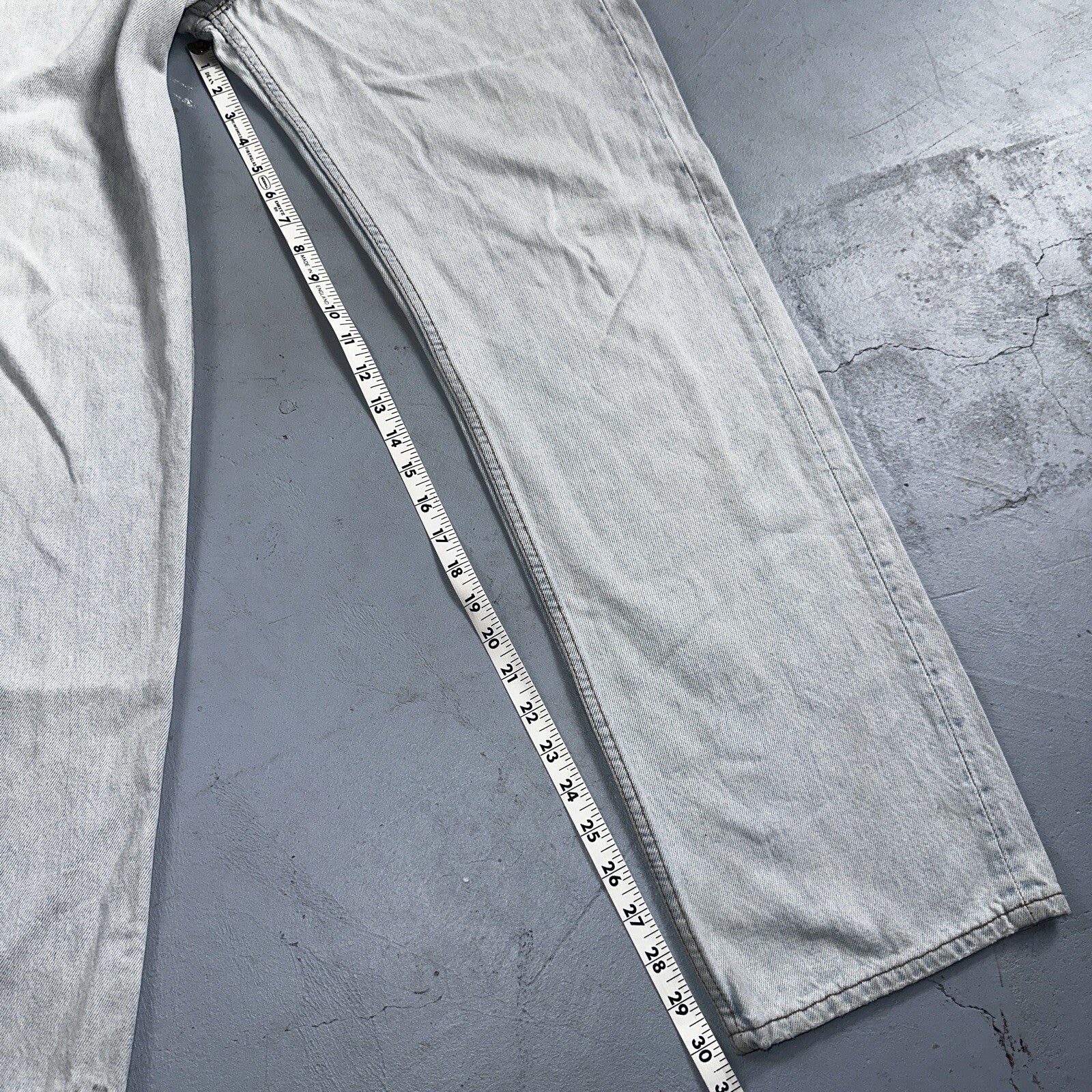 Levis 501 Vintage 90s USA XX Straight Leg Jeans 36x32 Light Wash Act 33x30