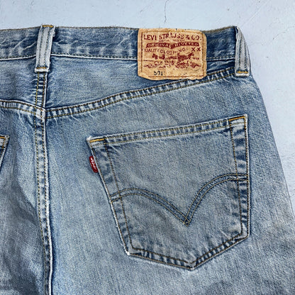 Levis 501 Vintage Y2K XX Straight Leg Jeans Blue Light Wash 34x34 Act 35x30