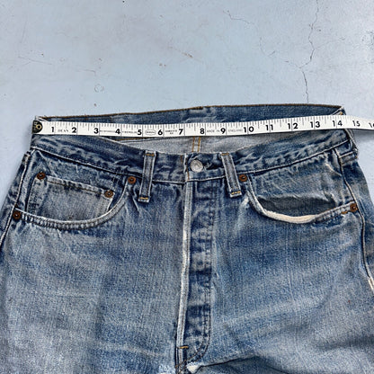 Levis 501 VTG 70s SS Redline Selvedge Jeans XX Thrashed Ripped Act 29x29