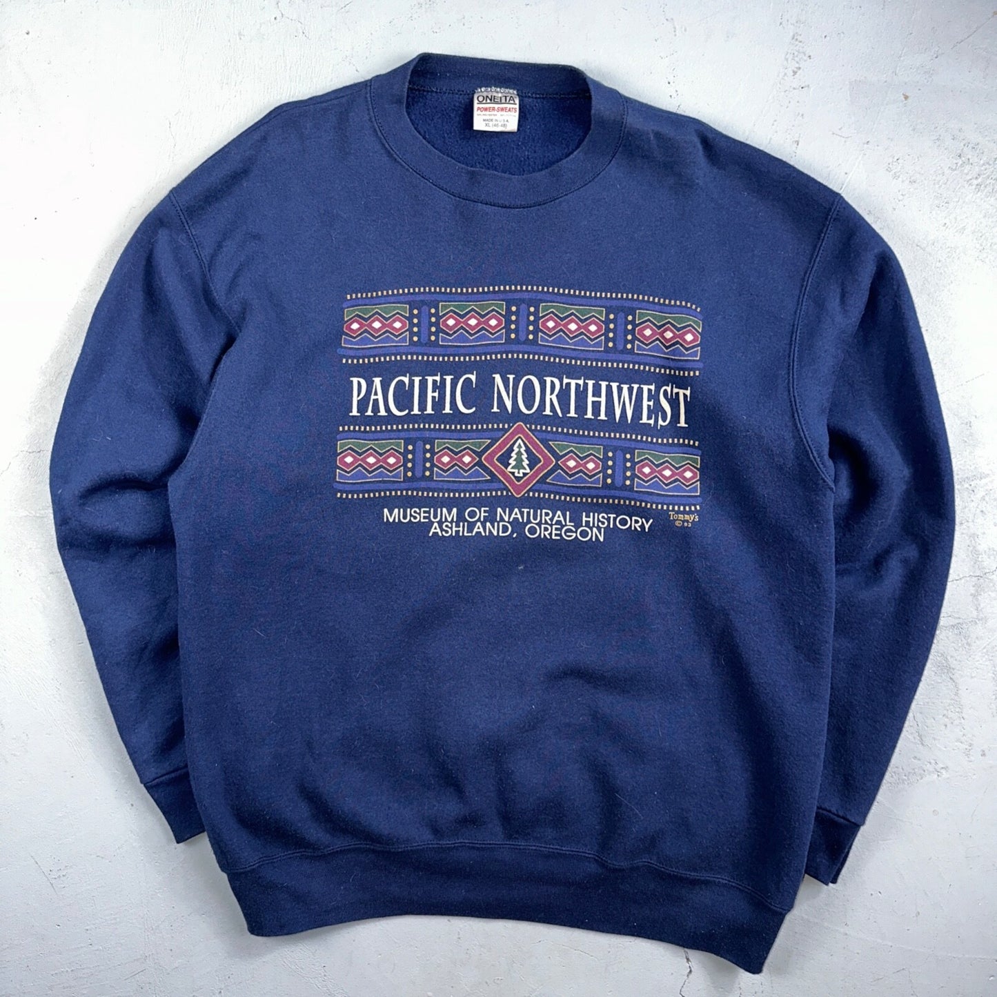 Oneita Oregon Ashland Sweatshirt XL 1990s VTG Crewneck Museum Pacific Northwest