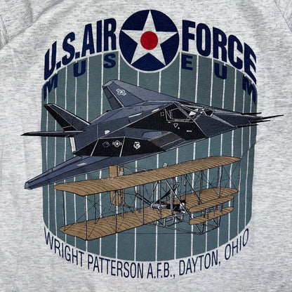 USAF VTG T Shirt US Air Force 90s FOTL Dayton Ohio Plane Jet Military