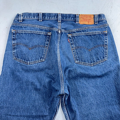 Levis 501 Vintage 90s USA XX Straight Leg Jeans Blue Med Wash 42x33 Act 37x29