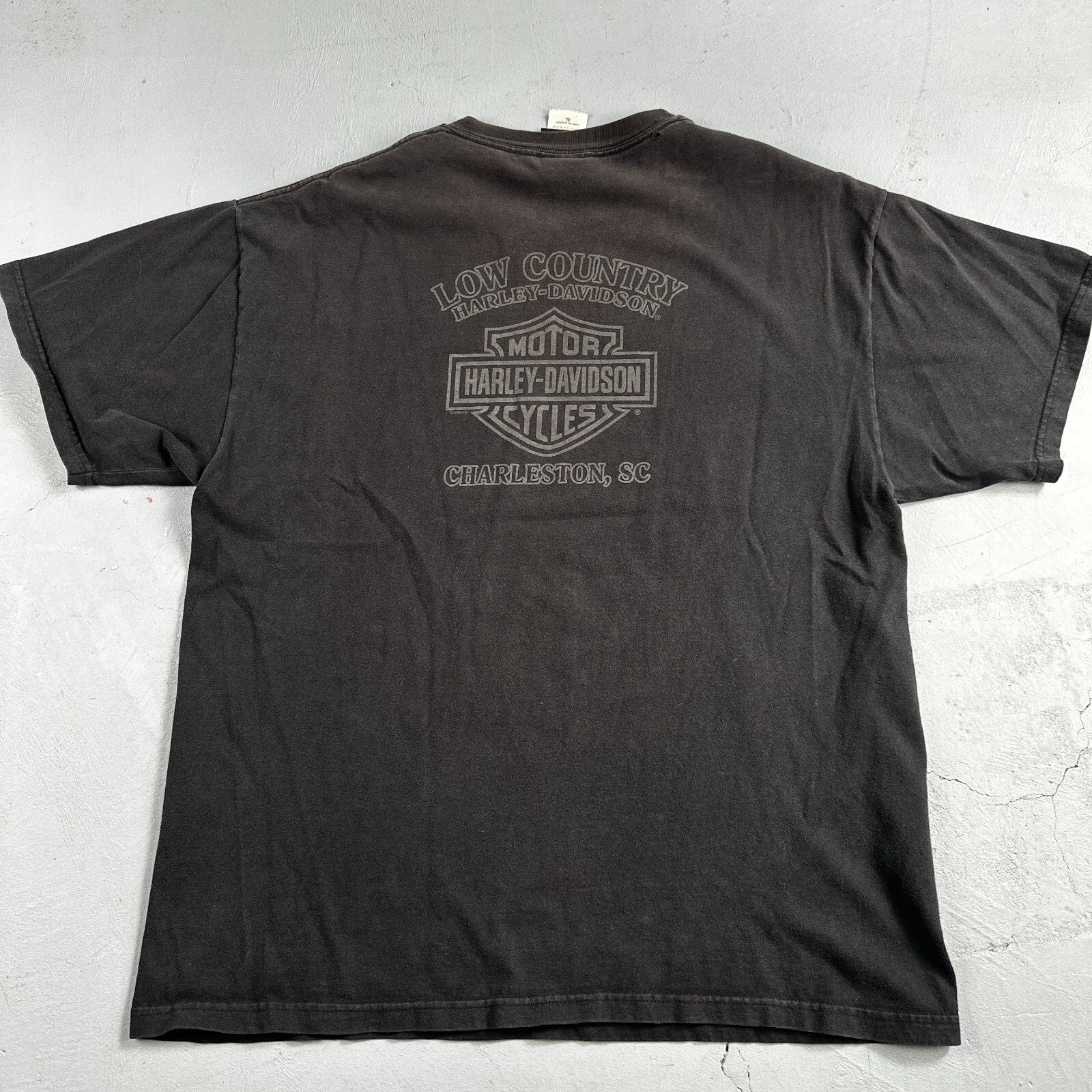 Harley Davidson Charleston SC VTG T Shirt Motorcycle Bike Graphic Free Country