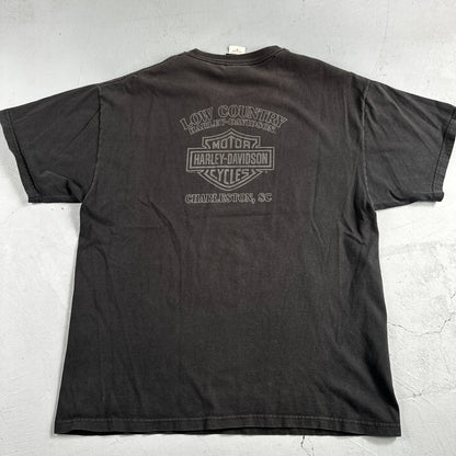 Harley Davidson Charleston SC VTG T Shirt Motorcycle Bike Graphic Free Country