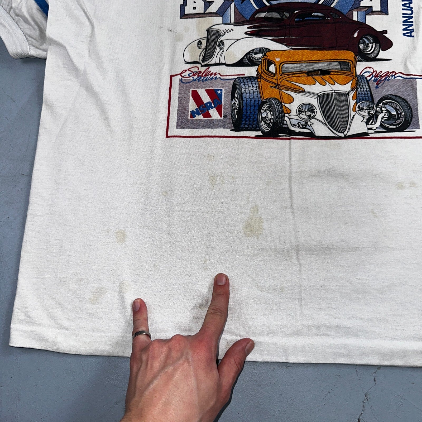 Nats Northwest 1987 VTG T Shirt 80s Salem Oregon Driving Racing NSRA Hot Rod