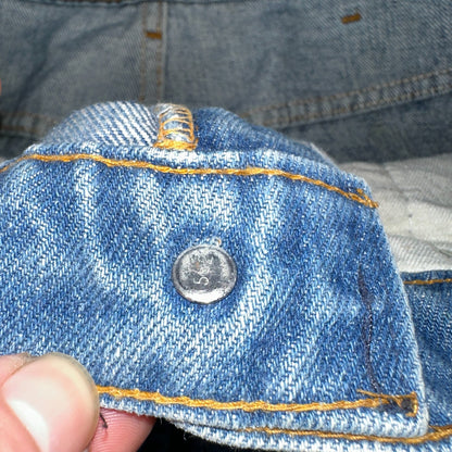 Levis 517 Vintage 80s USA Orange Tab Bootcut Flare Blue Jeans Talon Act 34x29