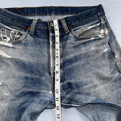 Levis 501 Vintage 80s Redline Selvedge USA XX Jeans Light Wash 34x34 Act 31x30