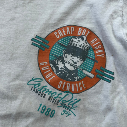 Oneita VTG T Shirt Cosmos Dil Famous River Guide Oregon Hiking Travel Funny