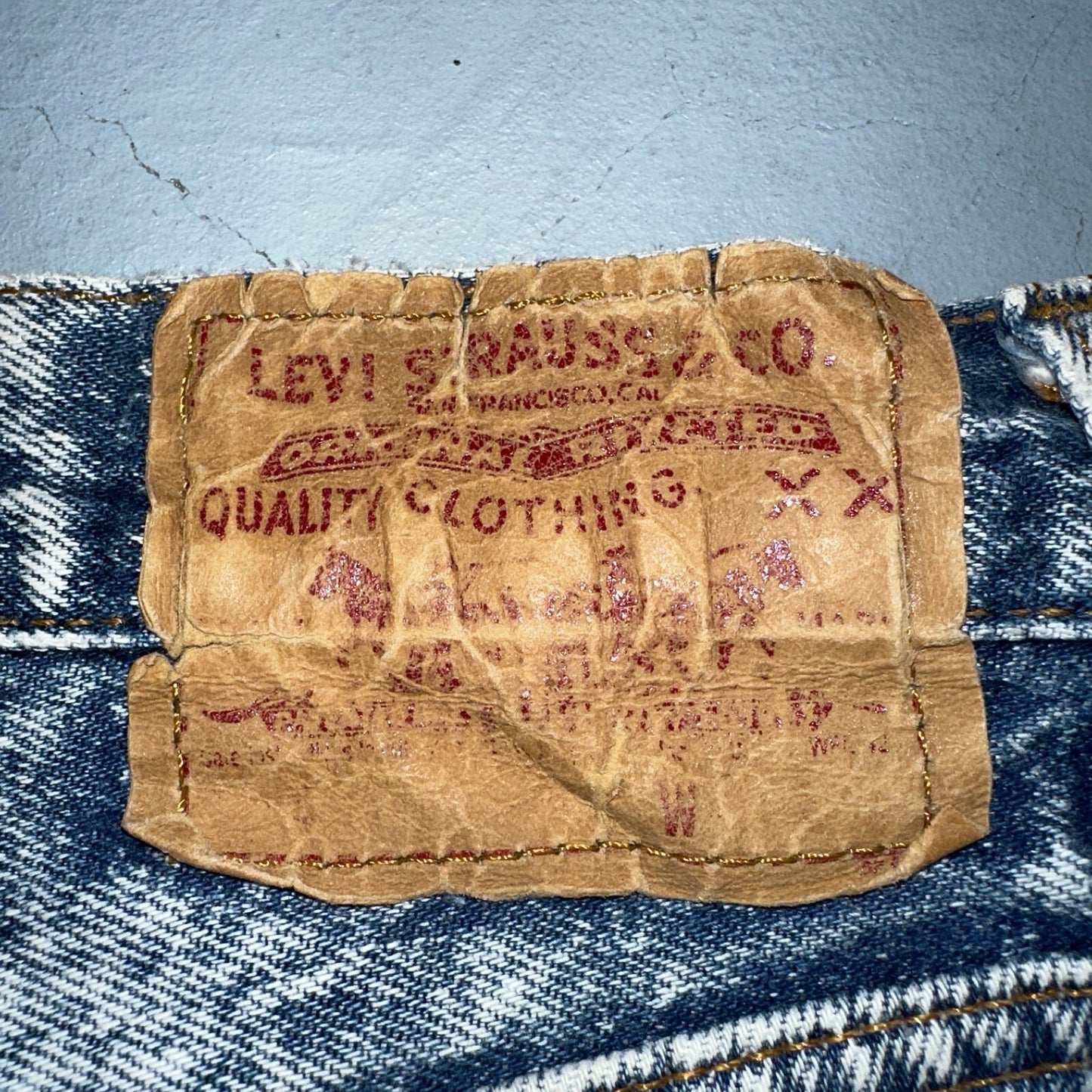 Levis 501 Vintage 80s USA XX Straight Leg Jeans Blue Acid Wash 32x34 Act 31x33