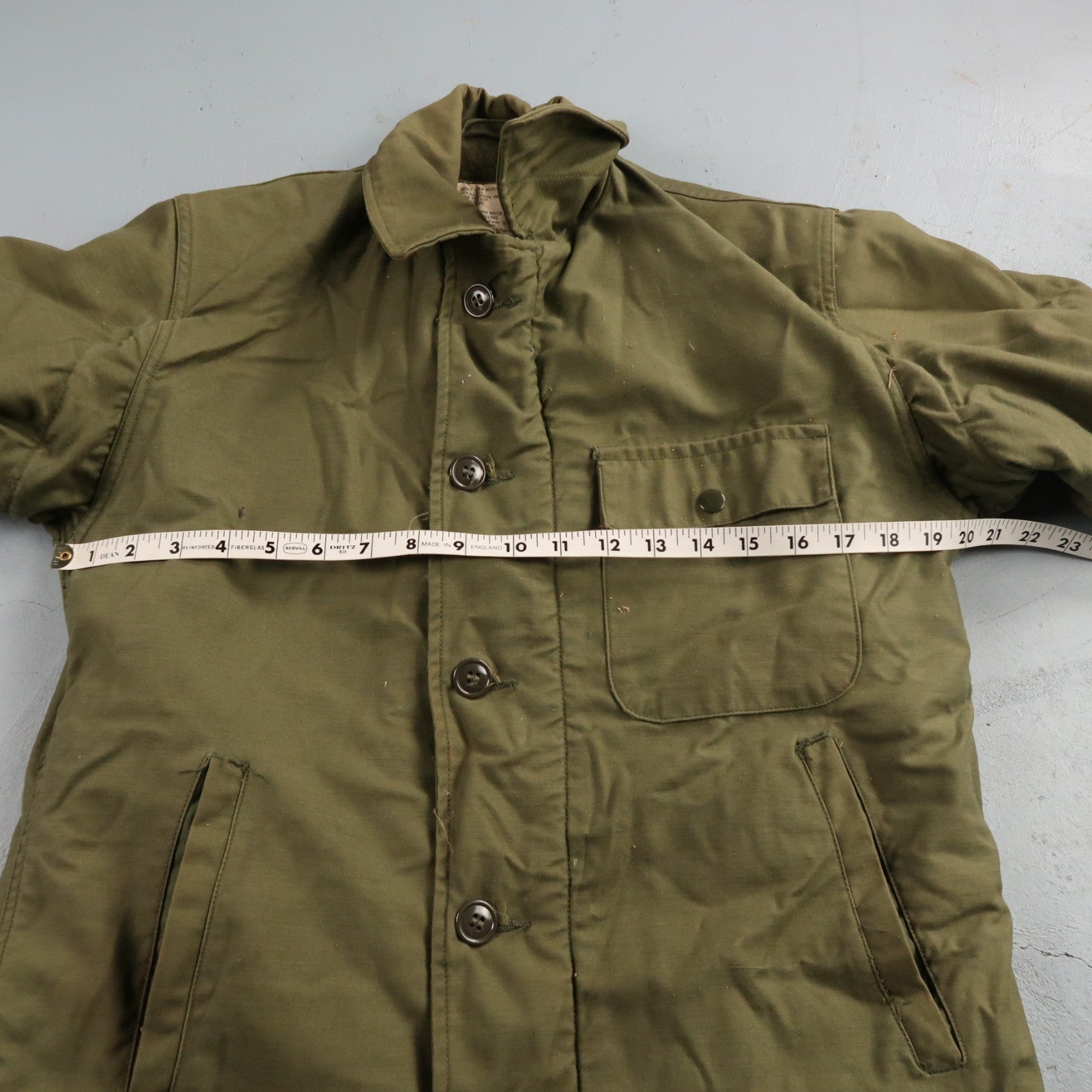 VTG 70s USN US Navy Military A-2 Intermediate Cold Weather Deck Jacket Small A2