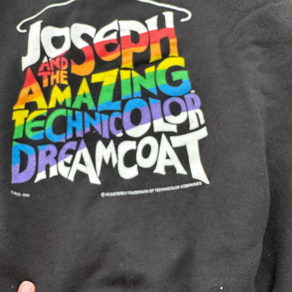 Black Vintage Sweatshirt Crewneck FOTL Rap Rainbow Print Music Joseph 90s XL