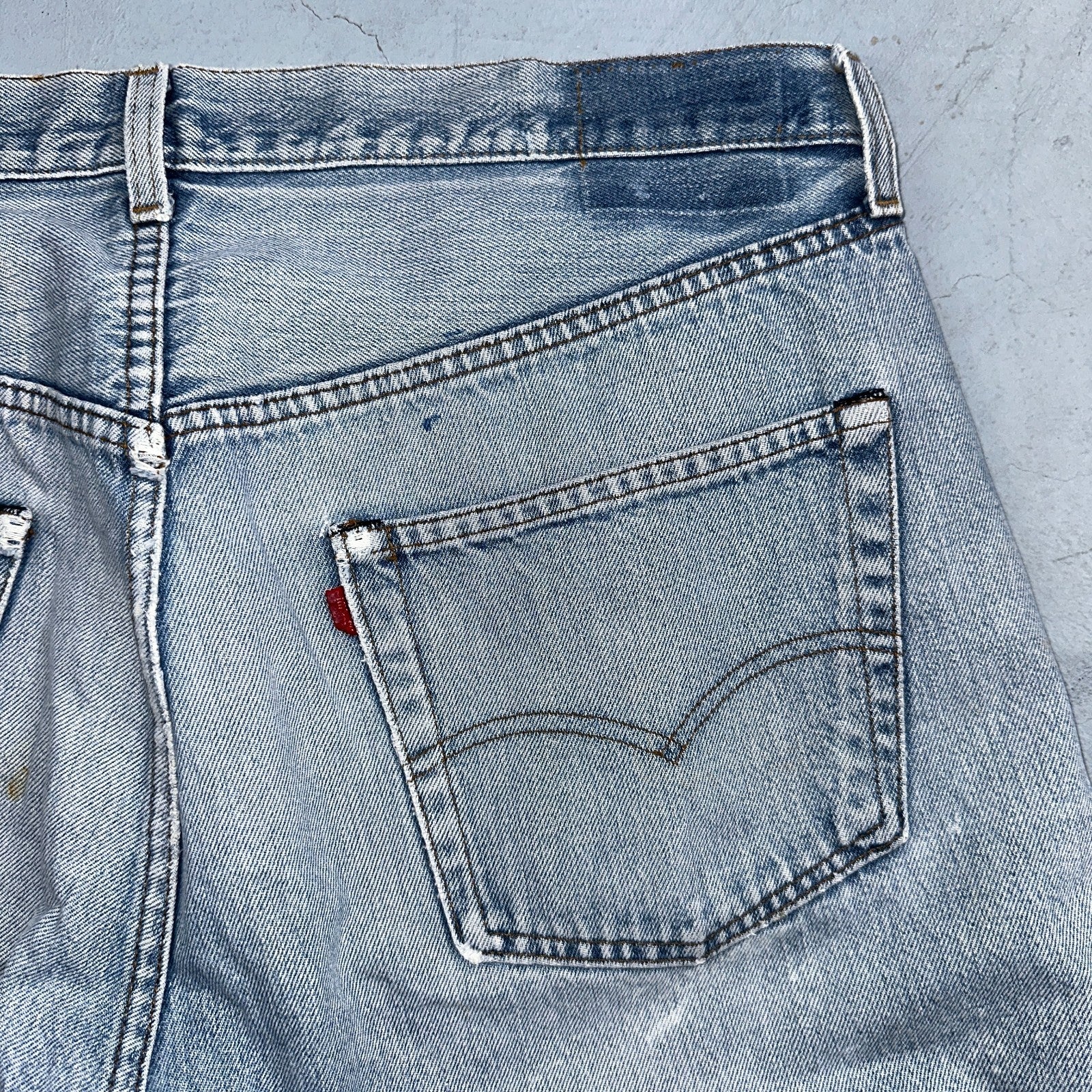 Levis 501 Vintage 80s Redline Selvedge USA XX Jeans Light Wash 40x33 Act 38x30