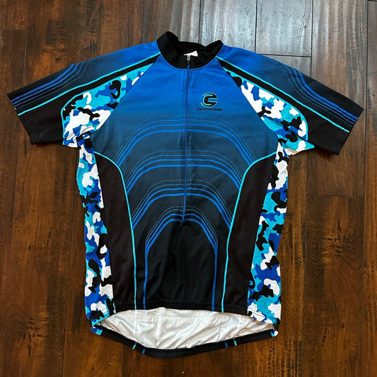 Vintage Cannondale Men’s Cycling Jersey Top 1/2 Zip Short Sleeve Size XL Blue 90