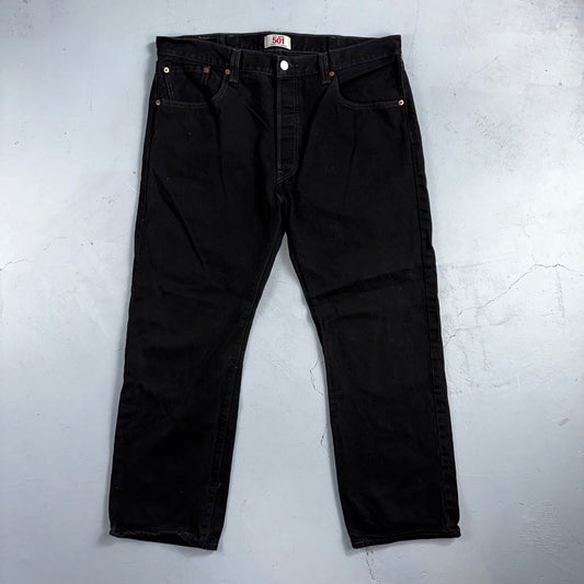 Levis 501 Vintage Y2K Mexico XX Straight Leg Jeans Black Dark Wash 38x30