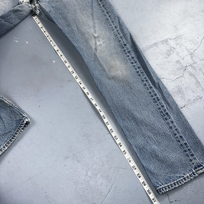 Levis 501 Vintage 90s Mexico Straight Leg Jeans 34x36 Y2K Light Wash Act 31x31