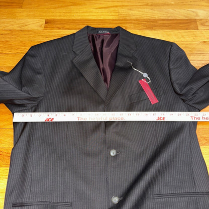 Pierre Cardin Paris 44R Black Blazer Suit Jacket Vintage High End Designer VTG