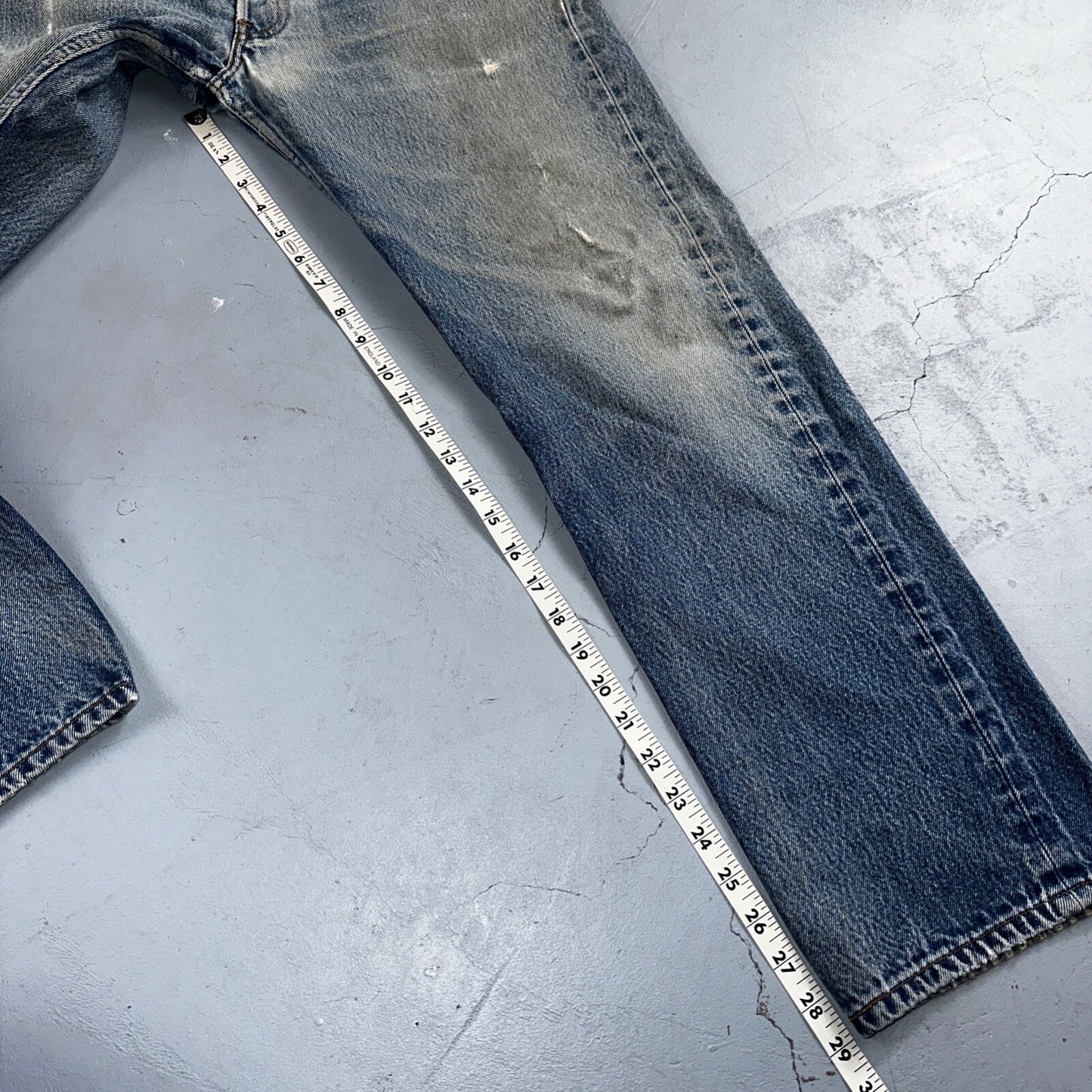 Levis 501 Vintage Y2K Mexico Straight Leg Jeans 34x33 90s Med Wash Act 32x29