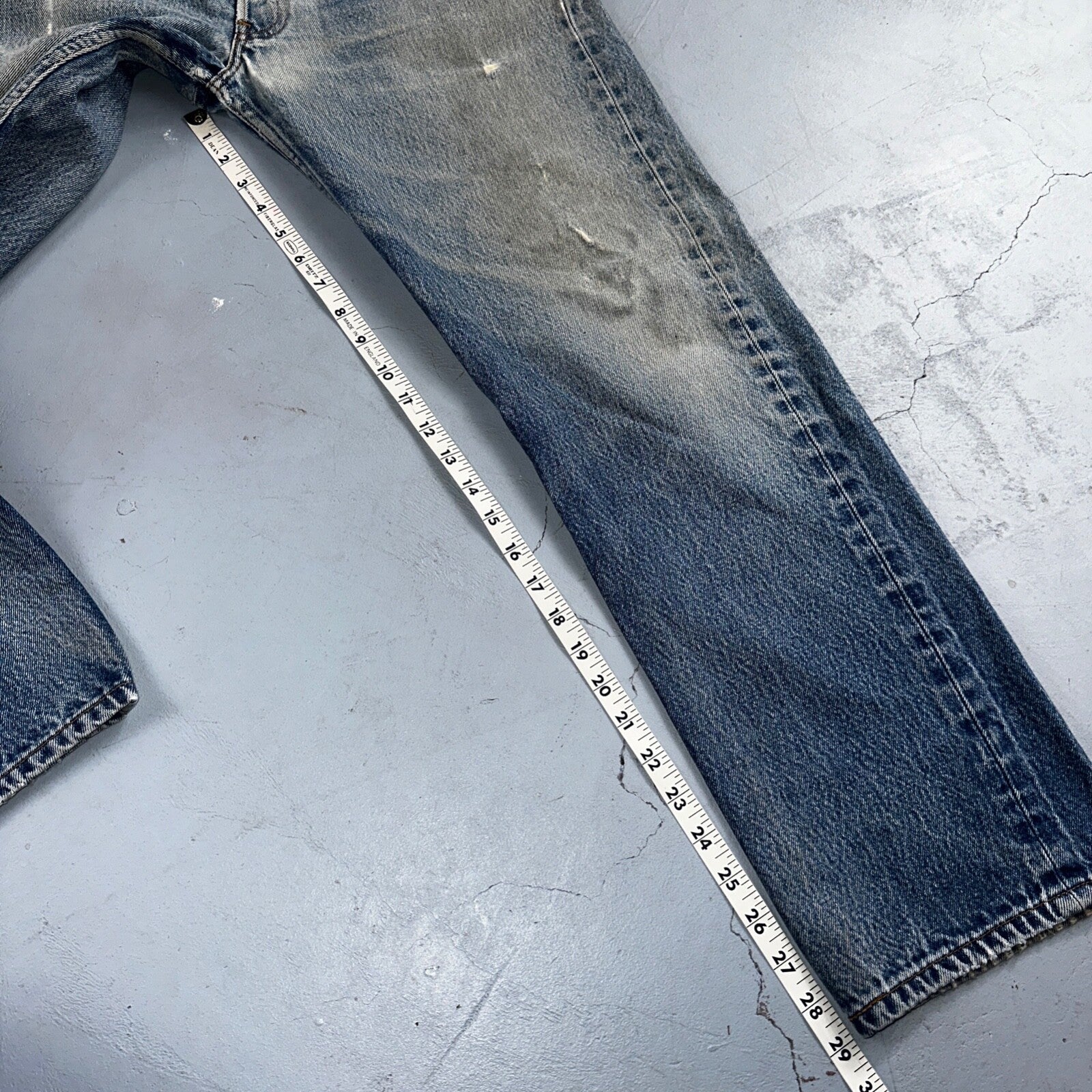 Levis 501 Vintage Y2K Mexico Straight Leg Jeans 34x33 90s Med Wash Act 32x29