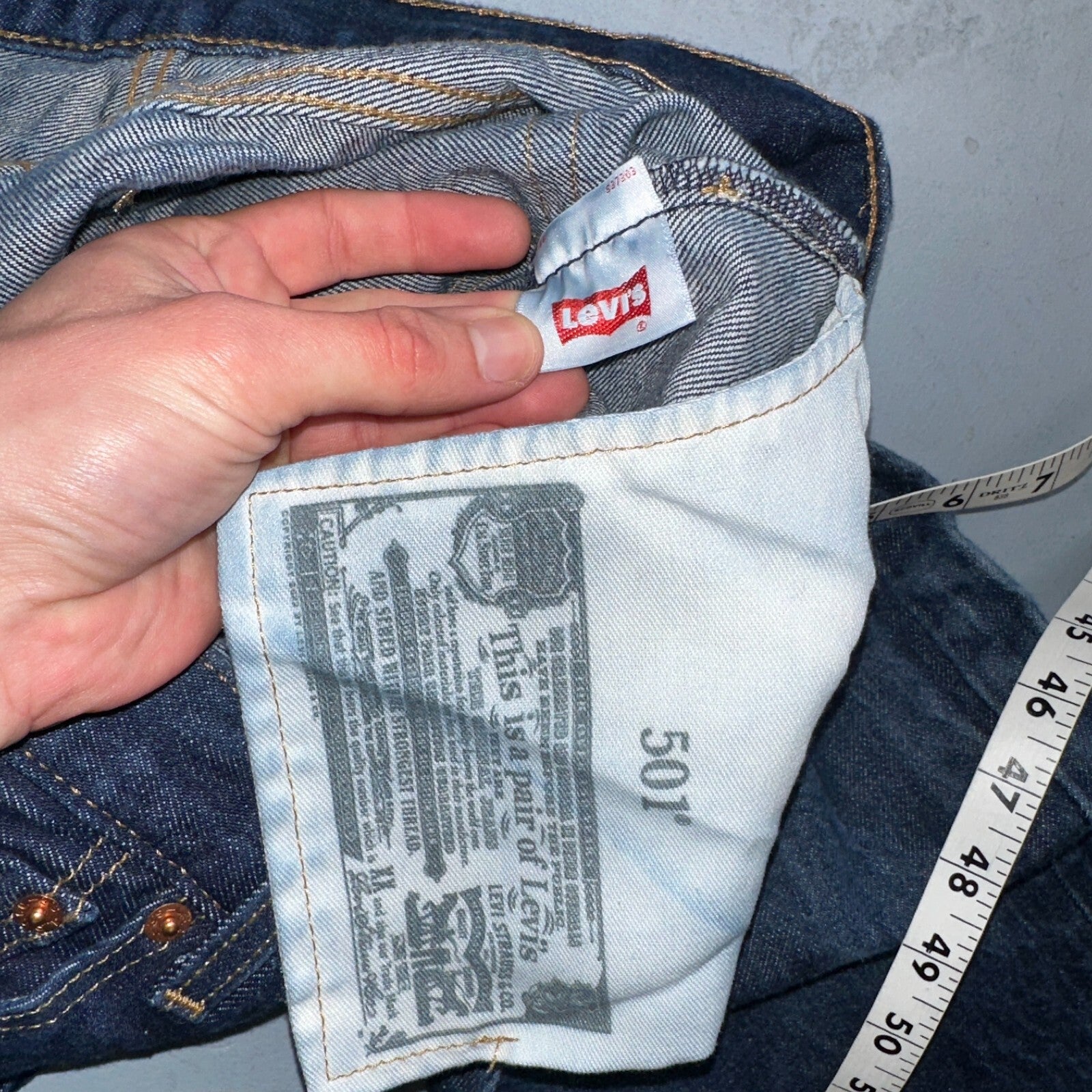 Levis 501 Y2K XX Straight Leg Jeans Blue VTG Dark Wash 34x32 Act 30x28