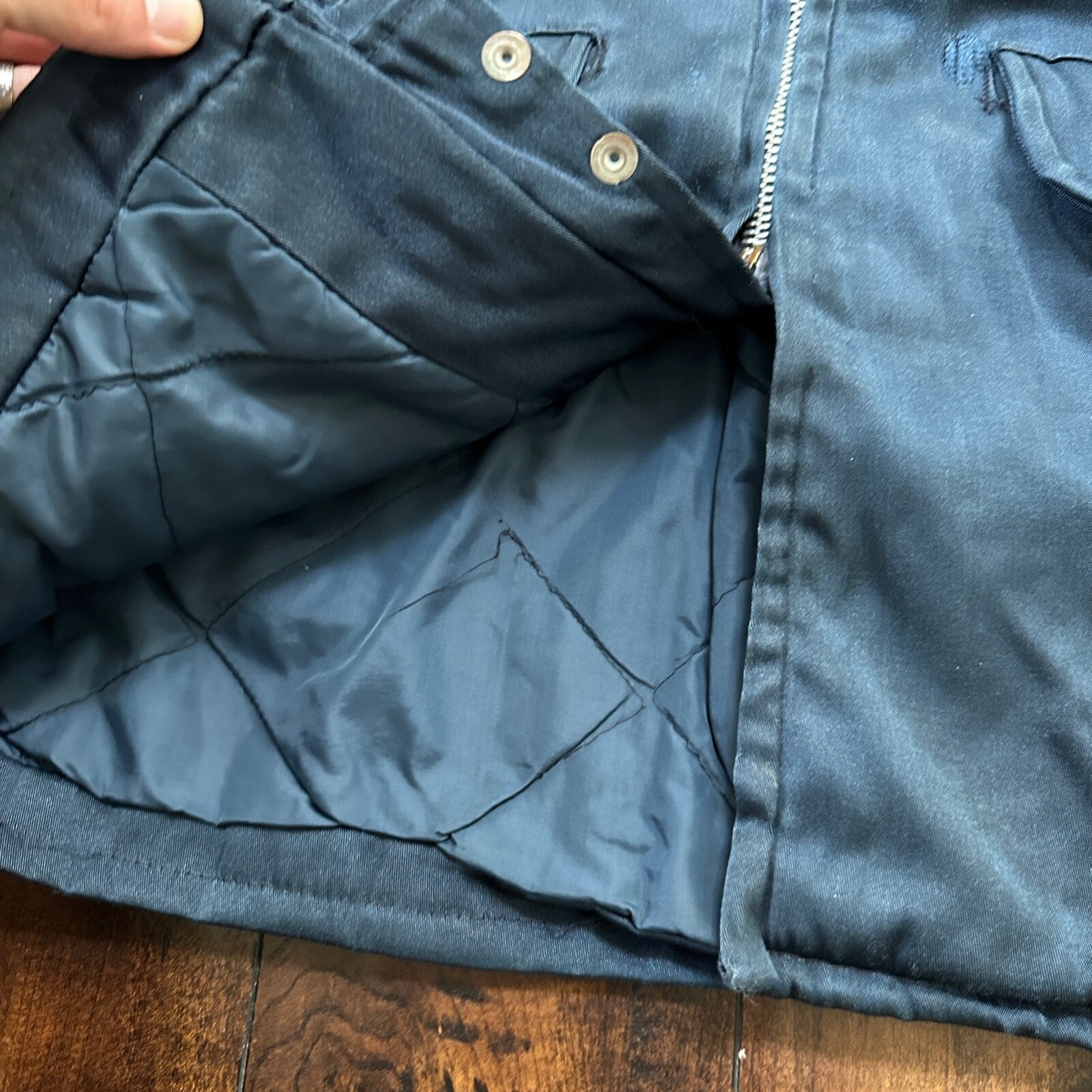 1960s Vtg Golden Fleece Industrial Outerwear Blue Jacket Coat Mens Size 38 USA