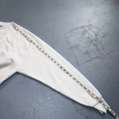 Jerzees VTG 90s Blank White Crewneck Jumper Sweatshirt USA Lot 1 Clean No Print