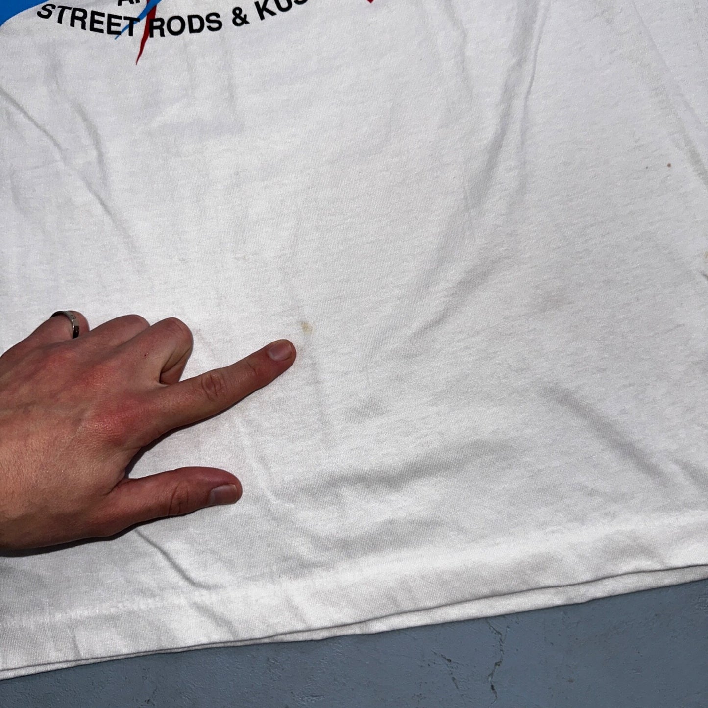 Street Rods Oregon 1990 VTG T Shirt Football Style Rare Graphic Cars Print Hawai