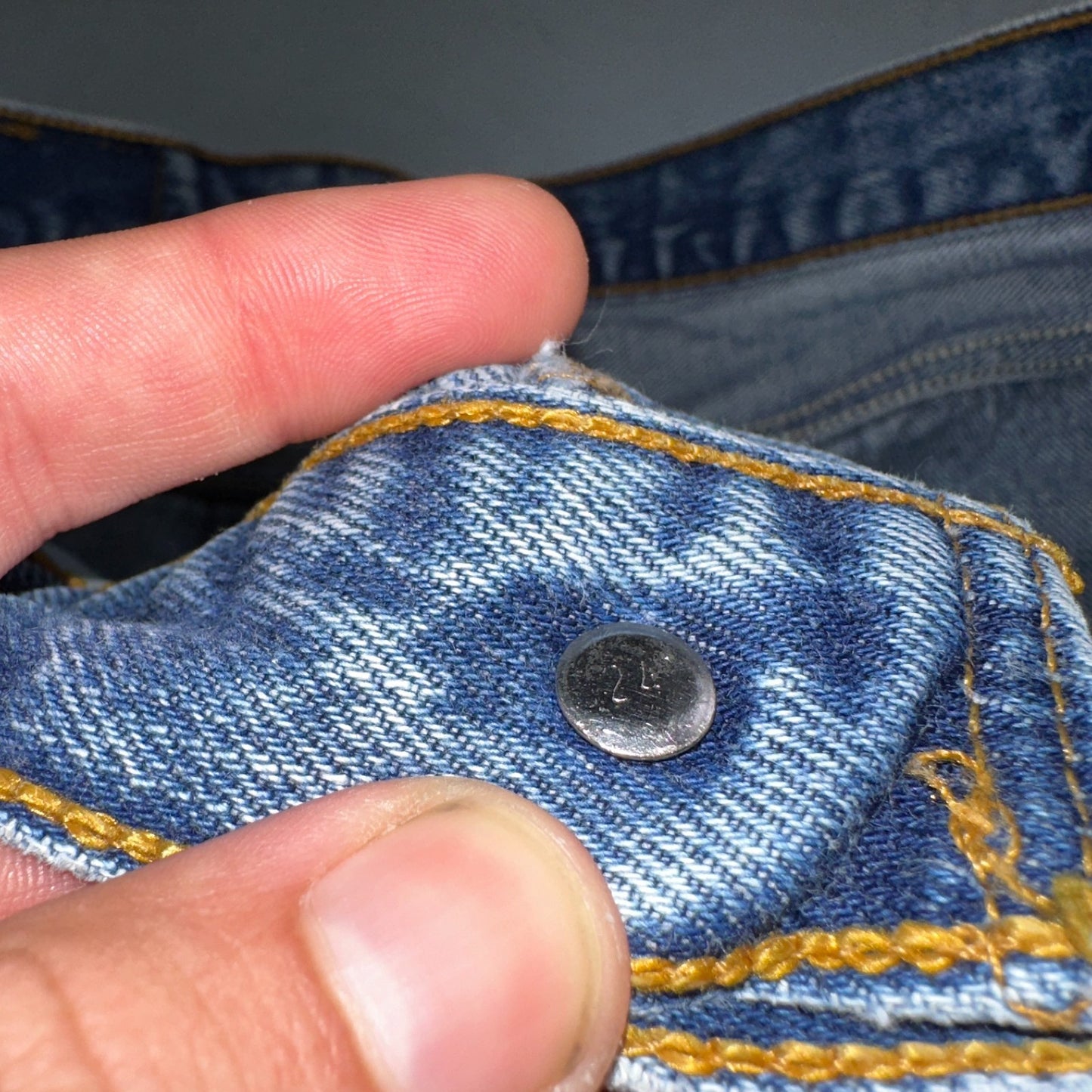 Levis 501 Vintage 90s USA XX Straight Leg Jeans Blue Med Wash 35x34 Act 32x30