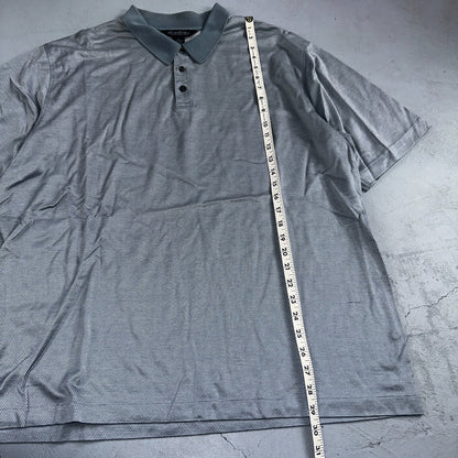 BROOKS BROTHERS Polo Shirt Mens 2XL Blue Cotton Performance Polo Shirt Golf