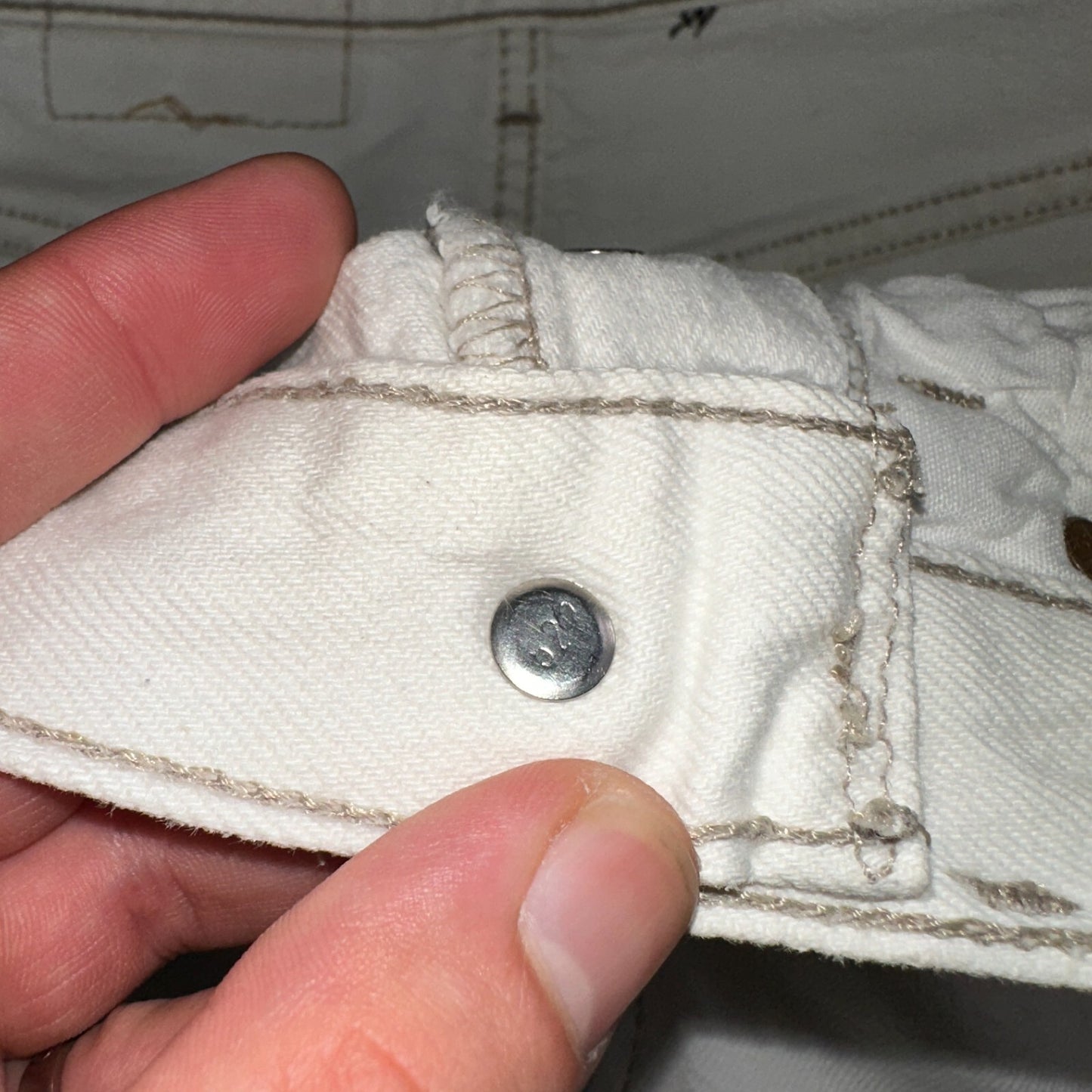 Levis 501 Vintage 90s USA XX Straight Leg Jeans White Light Wash 31x32 Act 30x30