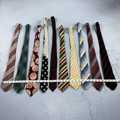 VTG 30s 40s Palm Beach Cloth Wool Tie Swing Rockabilly Lot 10 Ties Antique Rare