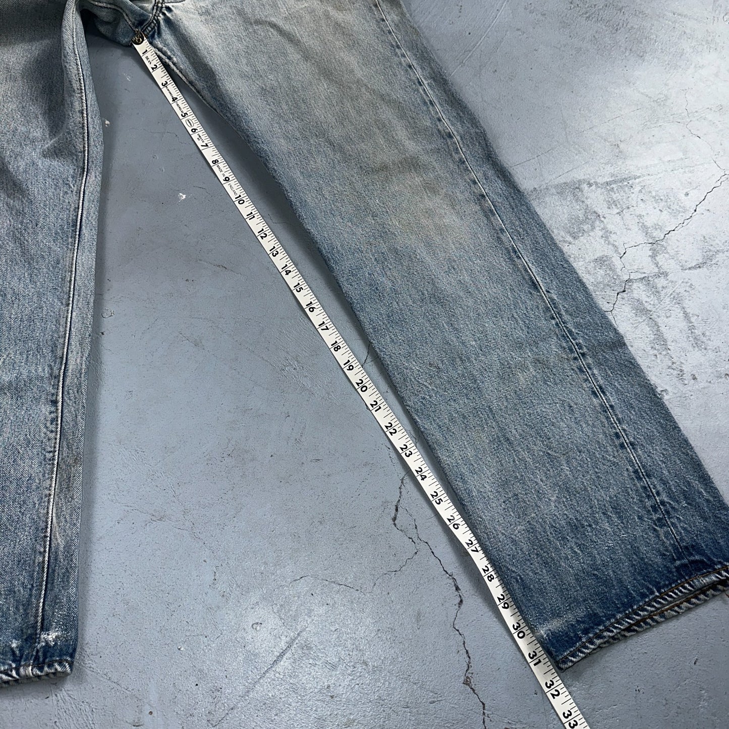 Levis 501 Vintage 80s Redline Selvedge USA XX Jeans Light Wash 36x36 Act 33x31