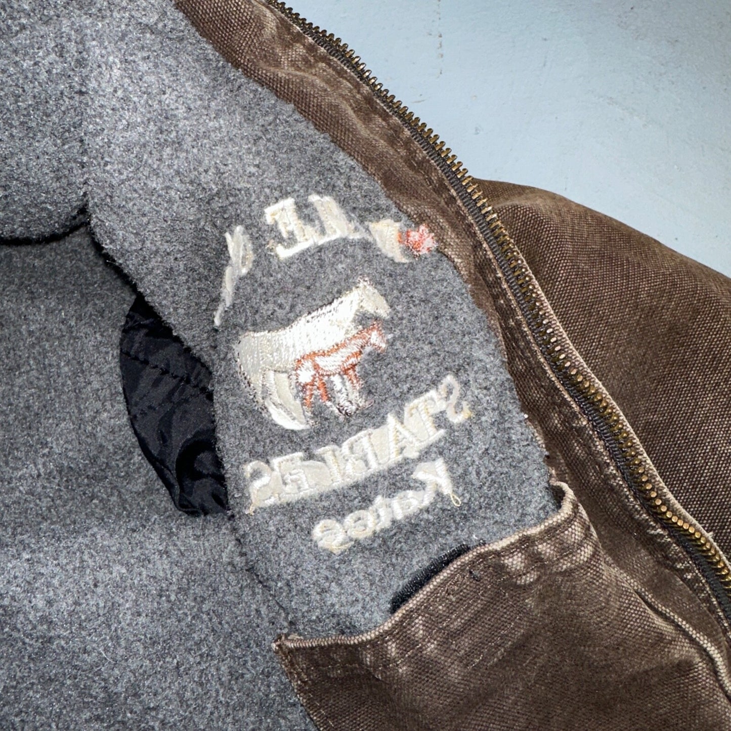 Carhartt Canvas Coat Bomber Jacket Workwear Hood Small Youth Boys Kids Detroit