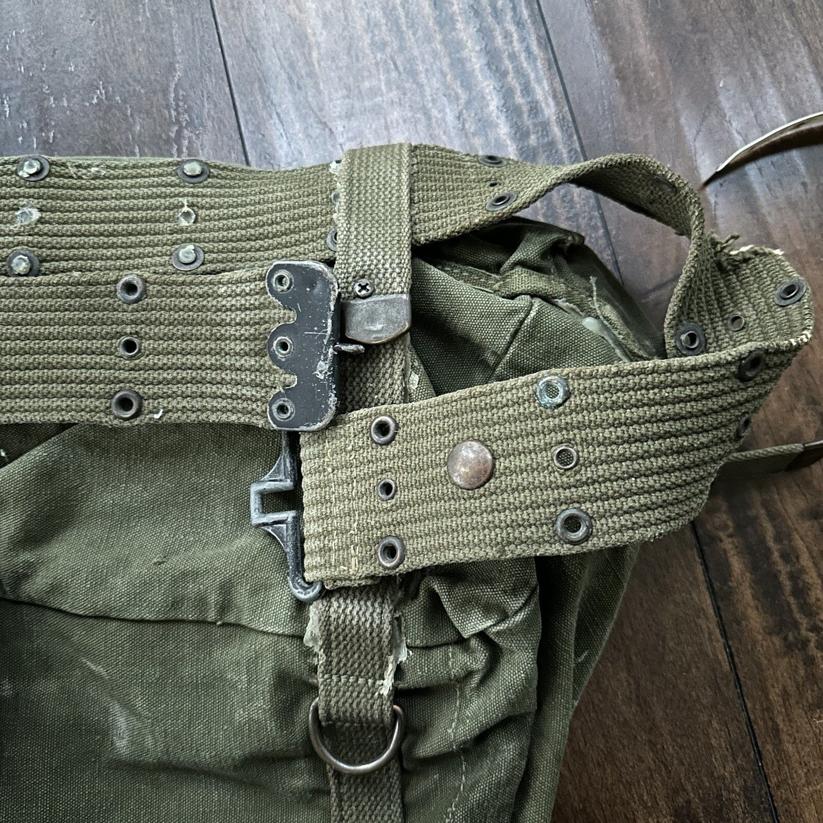 U.S. MILITARY Web Belt Bag Duffle Waist Fanny Pack 1940s 40s WWII Hiking Tools