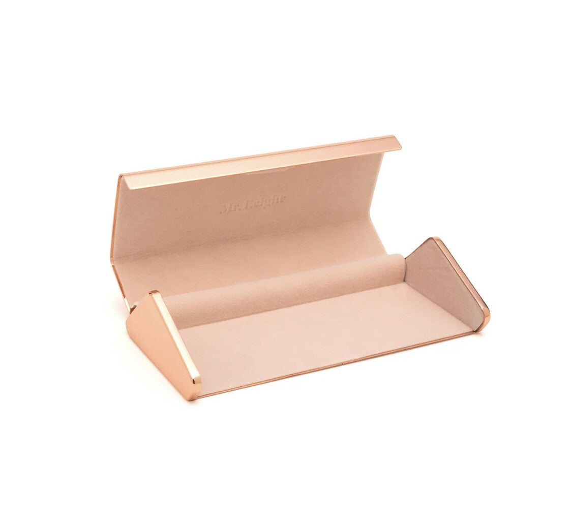 Garrett Leight Mr. Leight Metal Rose Gold Sunglass Case NEW Designer Glasses