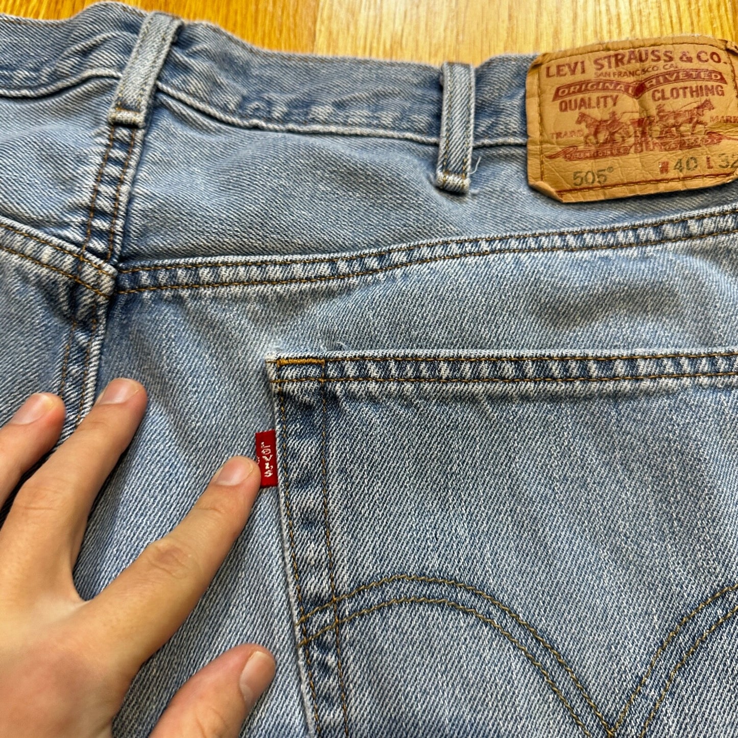 Levis 505 Vintage Y2K Straight Leg XX 2000s Jeans  40x32 Med Wash Act 37x31